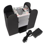 GSE Games & Sports Expert 6-Deck Automatic Card Shuffler, AC/DC-Power & Battery-Operated Electric Shuffler Machines for Playing Cards, Blackjack, Texas Hold'em, Canasta, Bridge, Rummy, UNO