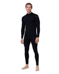 DANISH ENDURANCE Thermals Men, Merino Wool Base Layer Men, Extreme Warm Set, Thermal Top and Long Johns, Black, S