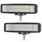 AnTom 2Pcs Reverse Flood Light 56W 15cm Daytime Running Lights Off Roading Driving Work Spot Lights for tractors for 4x4 Vehicle Mitsubishi L200, Motorbike, Bus