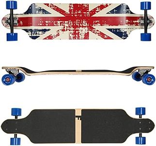 FunTomia Longboard con 3 gradini Flex Skateboard Drop Through Cruiser completo Mach1 Speed cuscinetti a sfera T-Tool England