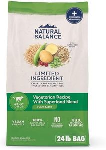 Natural Balance Limited Ingredient Adult Dry Dog Food with Vegan Plant Based Protein and Healthy Grains, Vegetarian Recipe, 24 Pound (Pack of 1)