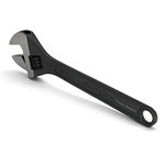 Toolimex Adjustable Wrench, Drop Forged Carbon Steel Black Finish Rust Proof, Extra Wide for Comfortable Grip, Easy Adjustment of Screws, Fully Hardened for Better Strength & Durability (8" Inch)