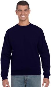 GILDAN 50/50 Adult Crewneck Sweat Felpa, Blu (Navy Navy), Large Uomo