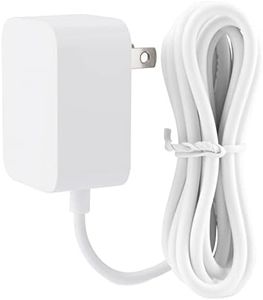 LEFXMOPHY Power Cord for VTech VM5463 VM5463-2HD BU PU Baby Monitor Camera Replacement 5V White Charger UL Aadpter with 5ft Cable