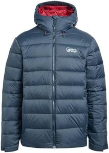NORTH RIDGE Men's Tech Down II Jacket with Adjustable Hood & 550 Fill Power Down, Water Repellent, Durable Ripstop Fabric, Puffer Winter Coat (UK, Alpha, M, Regular, Regular, Blue)