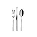 Shri & Sam Stainless Steel Stribes Cutlery Set, Set of 18 (Contains: 6 Dinner Spoons, 6 Dinner Forks, 6 Knife), Silver