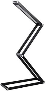 ELZO Lampada da Tavolo LED in Alluminio, Luce da Lettura Dimmerabile Lampada da Scrivania Portatile Pieghevole con Cavo USB Testa Girevole, Colore Nero