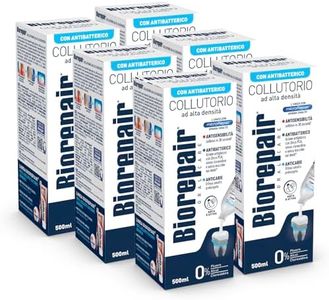 Biorepair,Collutorio Denti Sensibili 3in1: Antibatterico,Anticarie,Antisensibilità,con microRepair ripara-smalto e Zinco PCA . Senza Fluoro ne Clorexidina,Confezione da 500ml,6 Confezioni
