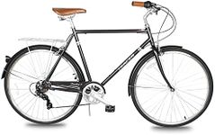 Tracer Osaka Hybrid Bikes for Men,Steel Frame,Shimano Nexus Inter 3/7 Speed,15-18 Inch,700c Wheels,Brown Seat Brown Grips, Road Bike,City Bike,Mens Bike,Multiple Colors