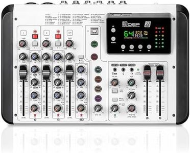 Audio Array 6-Channel Hybrid USB Summing Mixer | 4 Analog & 2 Digital Channels |192kHz/24Bit OTG Recording| 99 DSP FX| BT Connectivity | 2XLR Mic Inputs |Phantom Power| Hi-Z & Headphone Monitoring |M6