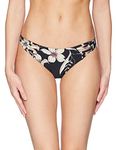 O'NEILL Women's Albany Floral Strappy Bikini Bottom Swimsuit, Black, Large