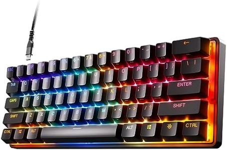 SteelSeries Apex Pro Mini Mechanical Gaming Keyboard – World’s Fastest Keyboard – Adjustable Actuation – Compact 60% Form Factor – RGB – PBT Keycaps – USB-C (64820)