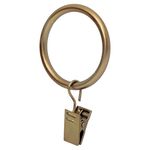 Ivilon Drapery Curtain Clip Rings - Clips Ring for Panels 1.7", Set of 14 Warm Gold