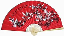 1 X Large 35" Folding Wall Fan - Prosperity Blossoms