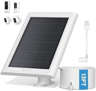 Solar Panel for Ring Camera,Solar Charger for Ring Stick Up Cam Battery/Pro&Ring Spotlight Cam Battery/Plus/Pro, IP68 Waterproof 180° Adjustable Bracket 13FT Cable White 2.4W 1Pack