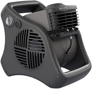 Lasko Misto Outdoor Misting Blower Fan, Ideal for Sports, Camping, Decks & Patios, 3 Speeds, 15", Black, 7050