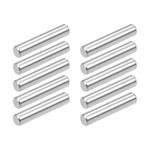 sourcing map 10Pcs 4mm x 20mm Dowel Pin 304 Stainless Steel Dowel Pins Shelf Pegs Support Shelves Silver Tone