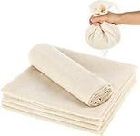 WchoeSS 5Pcs Cheese Cloths for Straining,Muslin Cloths for Cooking,Unbleached Pure Cotton Cheese Cloths,Cheesecloth for Straining, Fit for Straining, Cooking, Baking in Home (50x50cm)