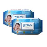 TEDDYY Baby Wet Wipes With Lid 72s Pack of 2