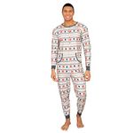 Custom Add Your Text Adult Butt Flap Christmas Pajama Union Suit (Grey, X-Large)