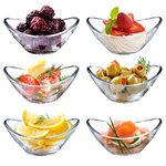 CRYSTALIA Premium Small Dessert Bowls Set of 6 143ml LEAD FREE Glass Dip Bowls, Stylish Prep Bowls, Sauce Bowls, Dipping Bowls, Sauce Dish, Starter Dishes, Small Glass Bowls, Glass Ice Cream Bowls