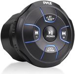 Pyle Amplified Wireless Bluetooth Audio Controller - 800 Watt Bluetooth Media Button, Waterproof Marine Receiver Remote Control w/ AUX, Mount for Car Truck Boat Marine PowerSport Vehicles - PLMRBT19