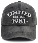 Xullaxth Limited Edition 1980 1981 1982 1983 1984 1985 1986 1987 1988 1989 Hat for Women Men, Adjustable Cotton Baseball Cap, 1981 Black, One Size