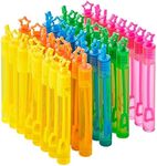 THE TWIDDLERS - 40 Mini Bubble Makers Star Design in Assorted Neon Colourful Bottles, 10ml - Kids Gift Toy, Birthday Pinata Fillers Party Favours, Classroom Prizes and Rewards