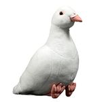 White Dove Plush Toy, 10.23inch Super Soft Realistic White Dove Stuffed Animal Plush Toy Cute and Funny Simulation Bird Animal Party Home Decorations Kids Birthday Christmas