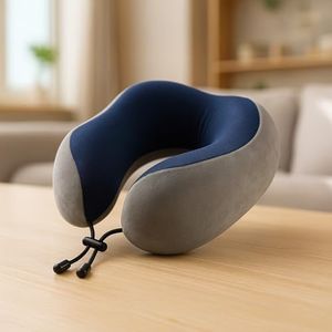Sleepsia Memory Foam Travel Pillow for Neck Support – Soft Washable Cover | Compact Neck Pillow for Airplane, Car & Home Use | Ergonomic Support for Sleeping & Long Travel