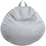 bananair - Bean Bag Chair for Adults & Kids - Foam Filling, Soft & Comfortable - Removable & Washable Cover - Very Practical, Children Bean Bags Easy to Transport (105x85 cm, Grey)