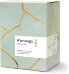 Sandy Leaf Farm Kintsugi Repair Kit - Repair Your own Ceramics with Gold Powder - Includes Two Beautiful Practice Bowls