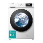 Hisense WFQA1214EVJM Freestanding 12 KG Front Load Washing Durable Inverter Machine Steam Wash Quick Wash 15 Washing Programs 1400 RPM White Energy Rating A