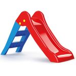 Dolu My First Garden Slide Medium for Kids For Children From 2 Years Blue Ladder and Red Slope Foldable for Indoor or Outdoor Use Toddler Climbing Kids Slide Indoor Slide Kids Outdoor Play Equipment