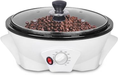 Coffee Roaster Machine 500g Electric Coffee Bean Roaster for Home Use 0-240℃ Temperature Adjustment 1200W Non-stick Pot 110V US Plug
