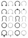 HAIAISO 20Pcs 16G Nose Ring Hoop Clicker Hinged Septum Rings Set Surgical Steel CZ Opal Cartilage Daith Hoop Earrings Helix Piercing Jewellery Nose Piercing Nose Rings Silver Black…