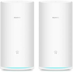 HUAWEI WiFi Mesh (2-pack) , Router Wi-Fi Mesh a Tre bande, HUAWEI Share, CPU Quad-core da 1.4 GHz, Accoppiamento con un Tasto, Rete Adattiva e Intelligente, HUAWEI AI Life, Elegante Design ID