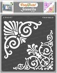 CrafTreat Ornate Stencils for Painting on Canvas, Wall Art, Journal, Notebook, Scrapbooking and Crafting Home Decor - Ornate Corners - 6x6 Inches - Reusable Mandala Damask Stencils for Wall Decor