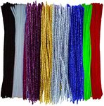 3A Featuretail Pipe Cleaner Wires 200 Pieces Chenille Stems 8 Colors for DIY Art Decorations Creative Craft (6 mm x 12 Inch)