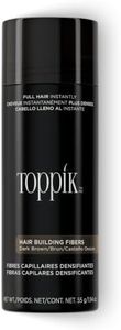 Toppik Hair Building Fibers, Dark Brown, 55g Fill In Fine or Thinning Hair, Instantly Thicker, Fuller Looking, 9 Shades for Men & Women, Keratin Protein Formula