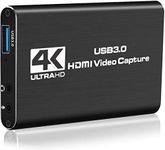 Y&H 4K Game Capture Cards,HDMI to USB3.0 Audio Video Grabber HD 1080P 60HZ Live Streaming Game Recorder Device for PS4,Nintendo Switch,Xbox One,Xbox 360,Wii U etc, Windows Linux Os X System