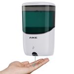 AIKE Wall Mount Automatic Soap Dispenser for Liquid Soap Battery Operated White, Model AK1216