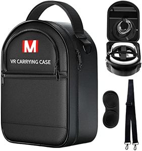 TOENNESEN Hard Carrying Case for Meta Quest 3/Oculus Quest 2/Vision Pro VR Headset with Elite Strap, Touch Controllers & Other Accessories, with Strap & Lens Protector, for Travel and Home Storage