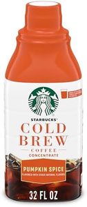 Starbucks Cold Brew Coffee Concentrate, Pumpkin Spice Naturally Flavored, Limited Edition, 100% Arabica, Multi-Serve Bottle (32 Fl Oz)