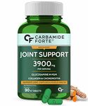 Carbamide Forte Glucosamine & Chondroitin MSM - Joint Support Supplement with Vitamins - 3900mg Per Serving – 90 Tablets