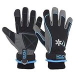 HANDLANDY Waterproof Insulated Work Gloves, 3M Thinsulate Thermal Winter Gloves for Men Women Touch Screen, Warm Ski Snowboard Cold Weather Gloves (Medium, Blue)