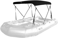 Seamander Inflatable Boat Bimini Tops,Rib Boat Cover with Mounting Hardware (Black, 3 Bow 180 x 145 x 120cm for Rib)