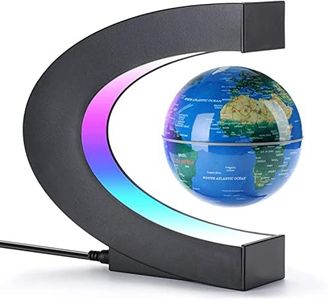 Magnetic Levitation Floating Globe with LED Lights Geographic Globes World Map for Kids Education for Home Office Desk Bookshelf Decor