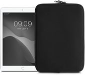 kwmobile Neoprene Pouch Compatible with 9,7"-11" Tablet - Universal Sleeve Case Cover with Zipper for Tablet - Black