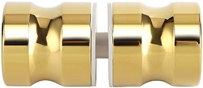 Alise Shower Glass Door Handle,Sliding Shower Doors Knob Round Back-to-Back Pull Hardware Replacement Parts,Solid SUS304 Stainless Steel Knobs,Gold Finish,L5000-G